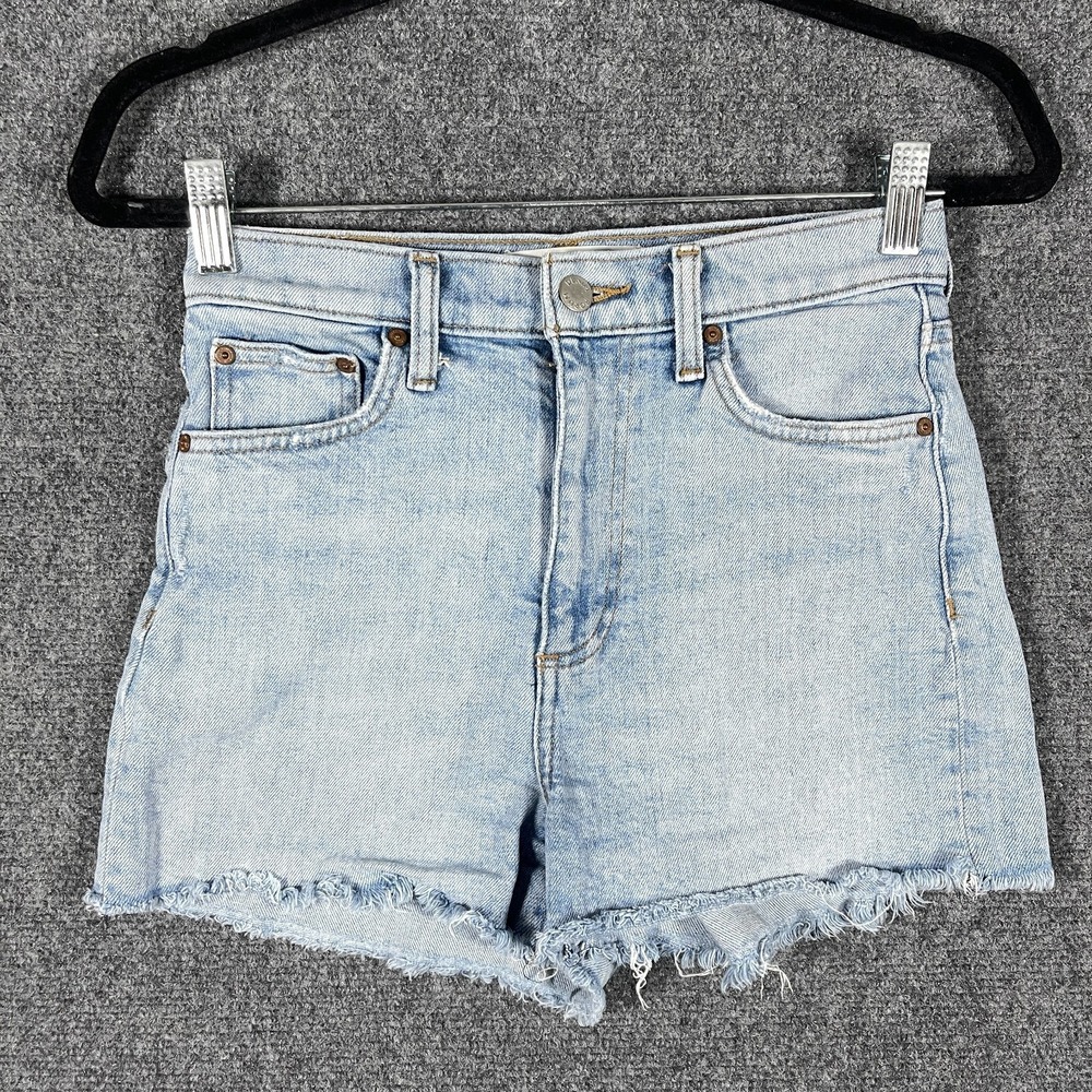 Denim Forum The 50s Arlo Cut-off Jean Shorts Light Wash Blue Womens Size 26 - Picture 1 of 8